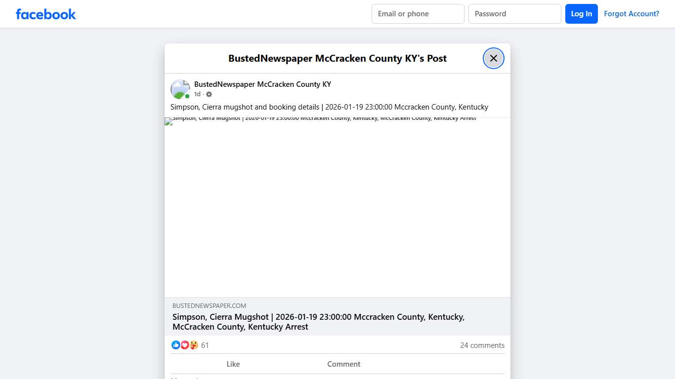 Simpson, Cierra... - BustedNewspaper McCracken County KY | Facebook